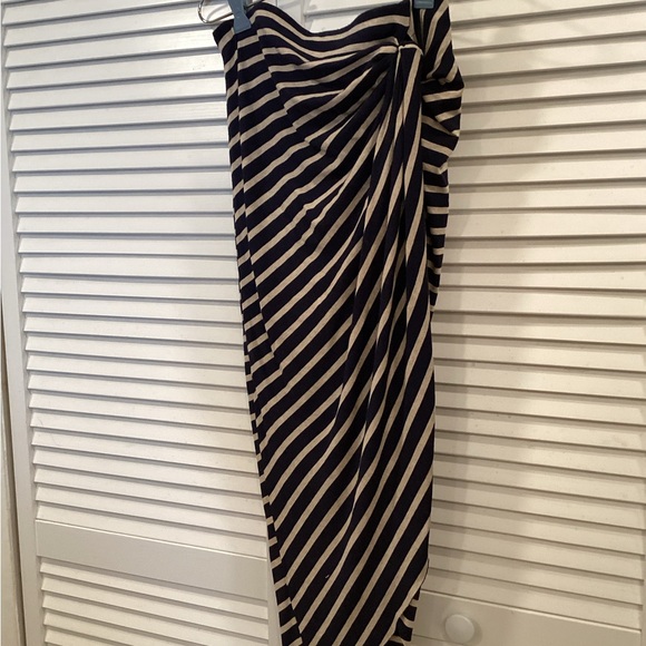 Bailey 44 Blue and White Diagonal Striped Skirt - Picture 2 of 7